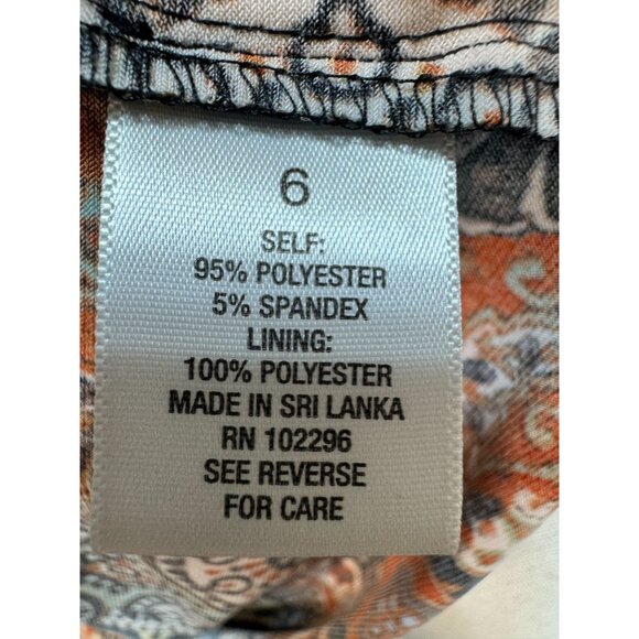 Roz & Ali Women's Mini Dress Half Sleeve Size 6 Multi Geo Lightweight Back Zip - Picture 4 of 13